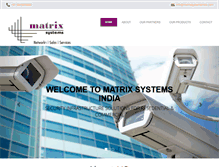 Tablet Screenshot of matrixsystemsindia.com